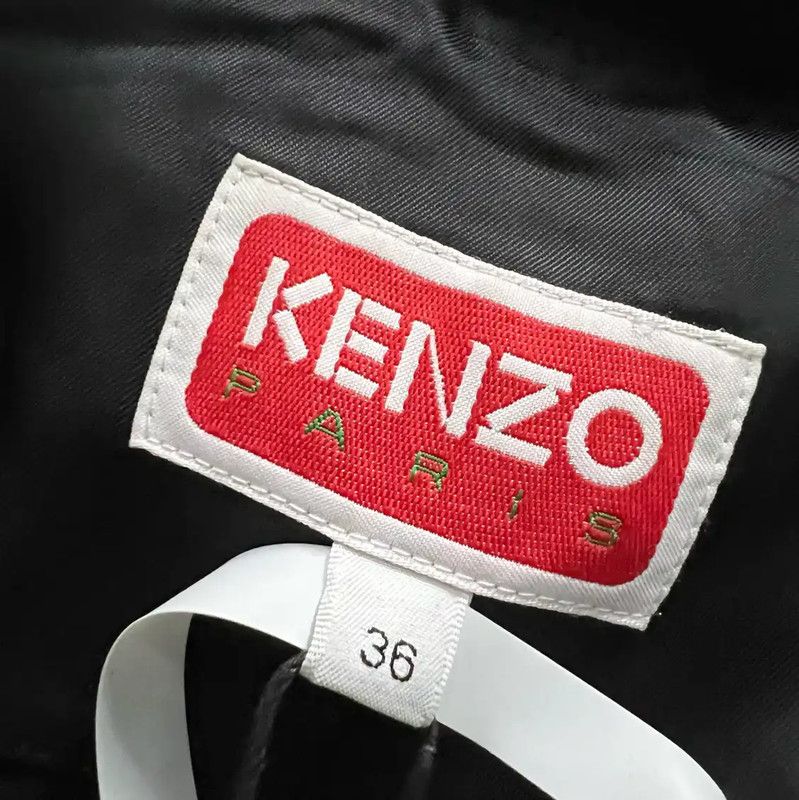 Kenzo Kenzo Black Cotton Women's Jacket for Spring Autumn 0089 Size M / US 6-8 / IT 42-44 - 3 Thumbnail