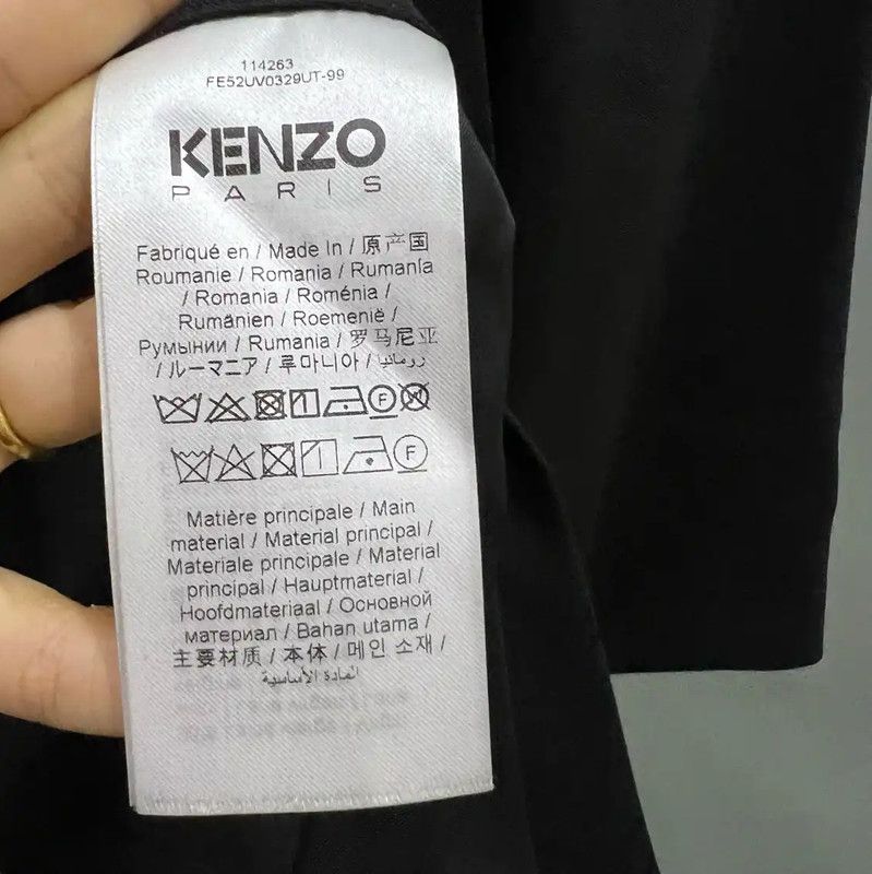 Kenzo Kenzo Black Cotton Women's Jacket for Spring Autumn 0089 Size M / US 6-8 / IT 42-44 - 4 Thumbnail