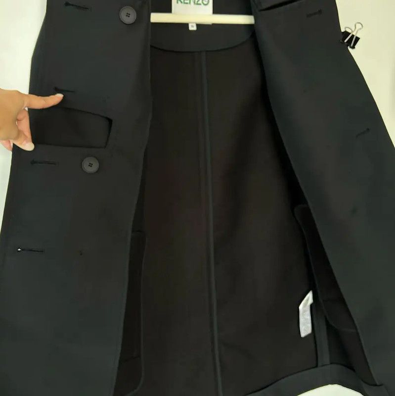 Kenzo KENZO Black Mid-Length Coat with Gold Buttons 0089 Size M / US 6-8 / IT 42-44 - 5 Thumbnail