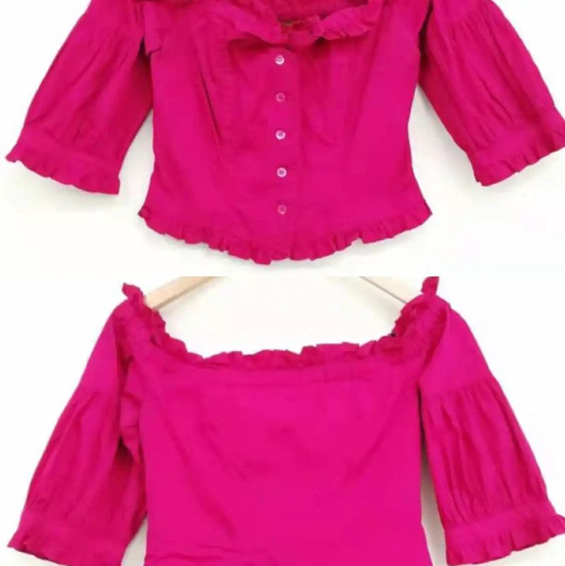 KENZO Pink Ruffled Short Sleeve T-Shirt 0089