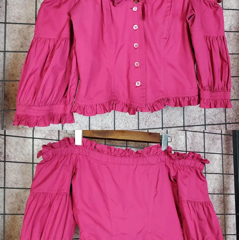 KENZO Pink Ruffled Short Sleeve T-Shirt 0089