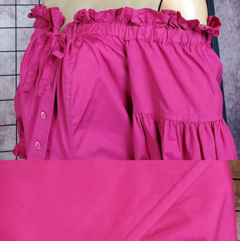 KENZO Pink Ruffled Short Sleeve T-Shirt 0089