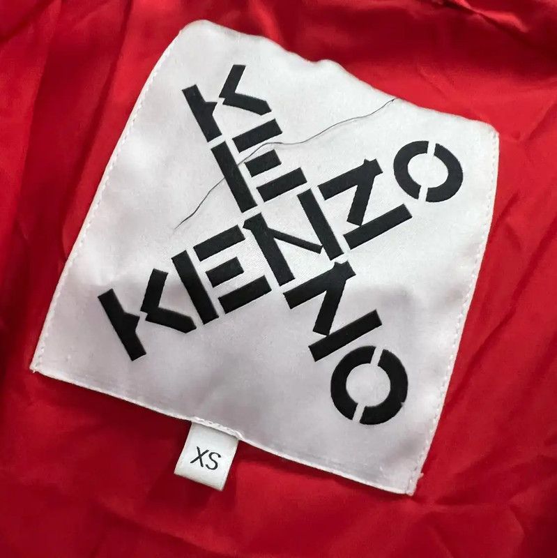 Kenzo KENZO Women's Red Logo Puffer Coat 0089 Size XS / US 0-2 / IT 36-38 - 4 Thumbnail