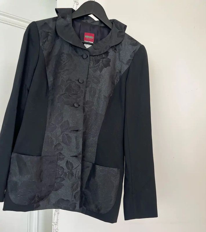 Kenzo KENZO Women's Black Floral Jacket 0089 Size M / US 6-8 / IT 42-44 - 5 Thumbnail