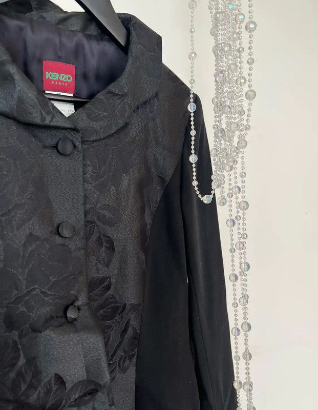 Kenzo KENZO Women's Black Floral Jacket 0089 Size M / US 6-8 / IT 42-44 - 2 Thumbnail