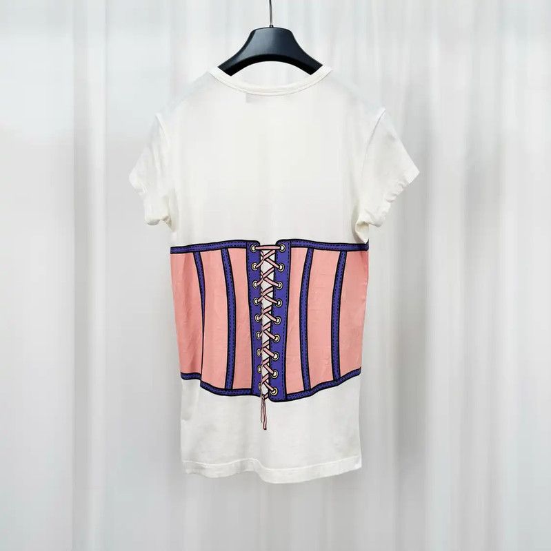 Moschino Moschino Summer White Logo T-Shirt for Women 0089 Size L / US 10 / IT 46 - 2 Thumbnail