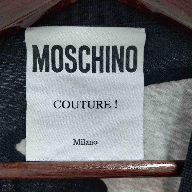 Moschino Moschino Black and Gray Graphic Summer T-Shirt 0089 Size M / US 6-8 / IT 42-44 - 3 Thumbnail