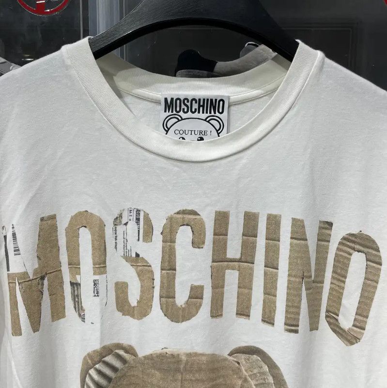 Moschino Moschino White Cotton T-Shirt with Teddy Bear 0089 Size S / US 4 / IT 40 - 6 Thumbnail