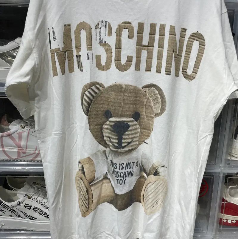 Moschino Moschino White Cotton T-Shirt with Teddy Bear 0089 Size S / US 4 / IT 40 - 7 Thumbnail