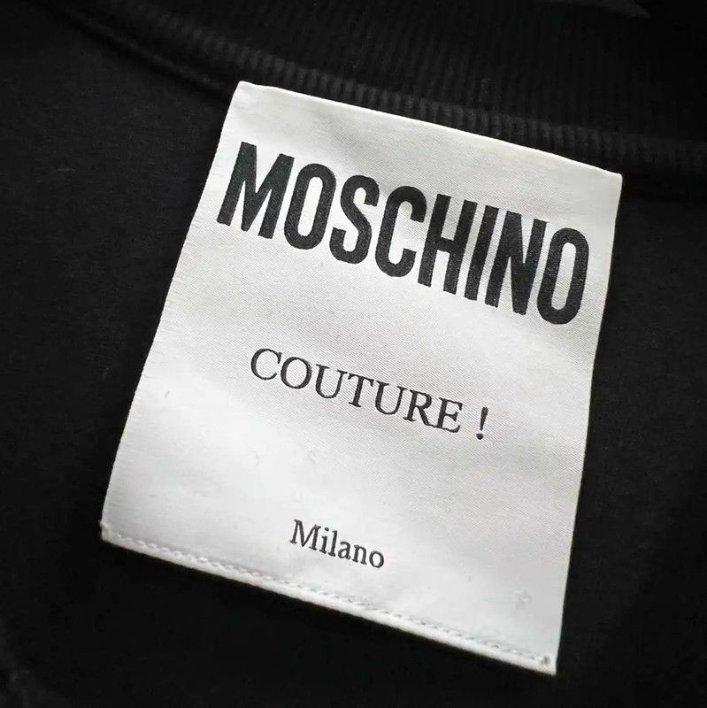 Moschino Moschino Black Logo Crewneck Sweatshirt 0089 Size ONE SIZE - 2 Thumbnail