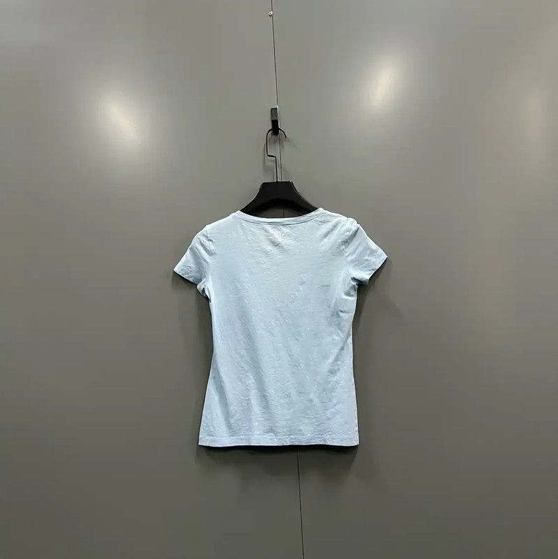Moschino Moschino Summer Blue Cotton Logo Short Tee 0089 Size ONE SIZE - 2 Thumbnail