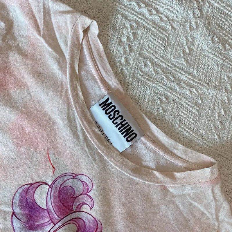 Moschino Moschino Summer Multicolor Cotton T-Shirt 0089 Size S / US 4 / IT 40 - 3 Thumbnail