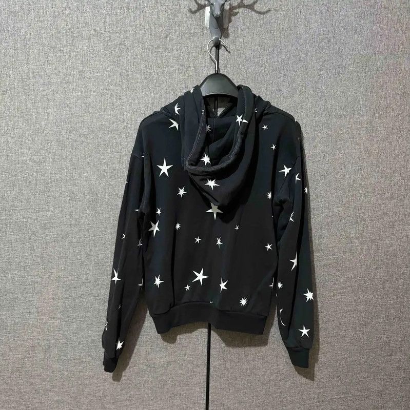 Moschino Moschino Black Cotton Logo Star Hoodie 0089 Size S / US 4 / IT 40 - 2 Thumbnail