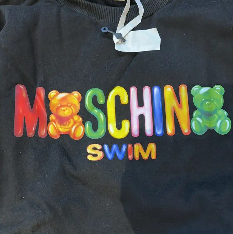 Moschino Moschino Black Cotton Long Sleeve Sweatshirt 0089 Size L / US 10 / IT 46 - 3 Thumbnail