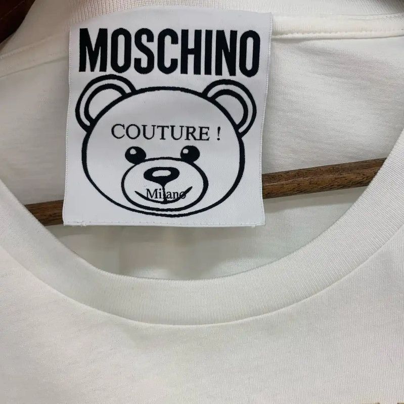 Moschino Moschino White Cotton Short Sleeve T-Shirt 0089 Size ONE SIZE - 4 Thumbnail