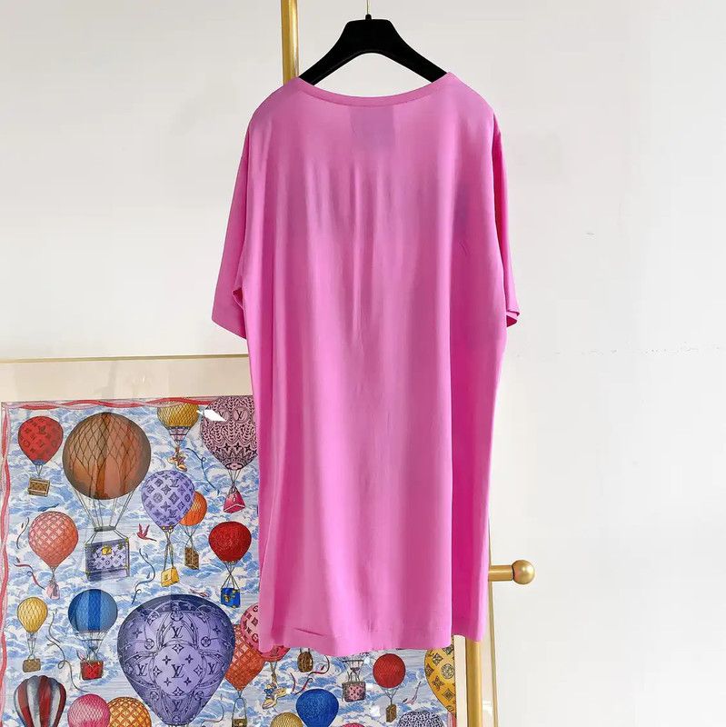 Moschino Moschino Pink Bear Graphic Dress 0089 Size XS / US 0-2 / IT 36-38 - 2 Thumbnail