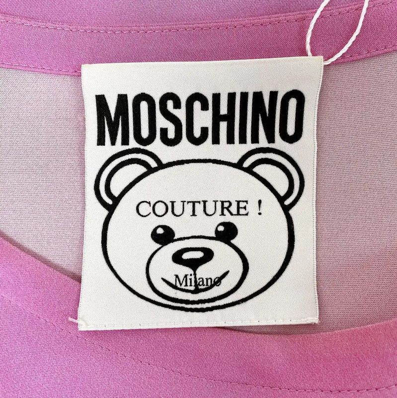 Moschino Moschino Pink Bear Graphic Dress 0089 Size XS / US 0-2 / IT 36-38 - 6 Thumbnail