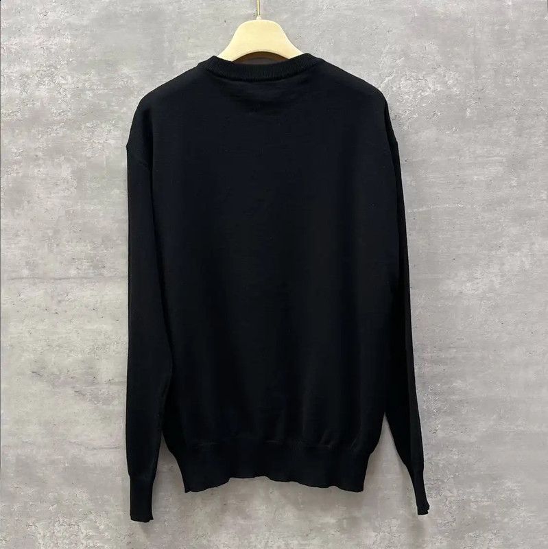 Moschino Moschino Black Wool Long Sleeve Sweater 0089 Size XXS / US 00 / IT 34 - 2 Thumbnail