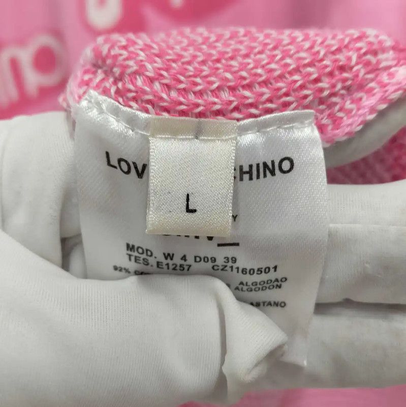 Moschino Moschino Pink Cotton Long Sleeve Pullover Sweater 0089 Size L / US 10 / IT 46 - 5 Thumbnail