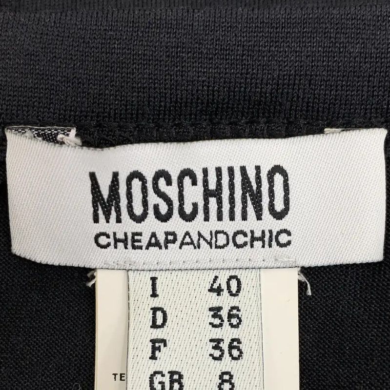 Moschino Moschino Black Silk Dress with Embellishment 0089 Size M / US 6-8 / IT 42-44 - 5 Thumbnail