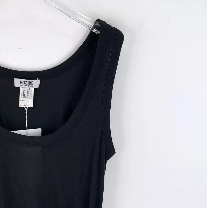 Moschino Moschino Black Silk Dress with Embellishment 0089 Size M / US 6-8 / IT 42-44 - 3 Thumbnail