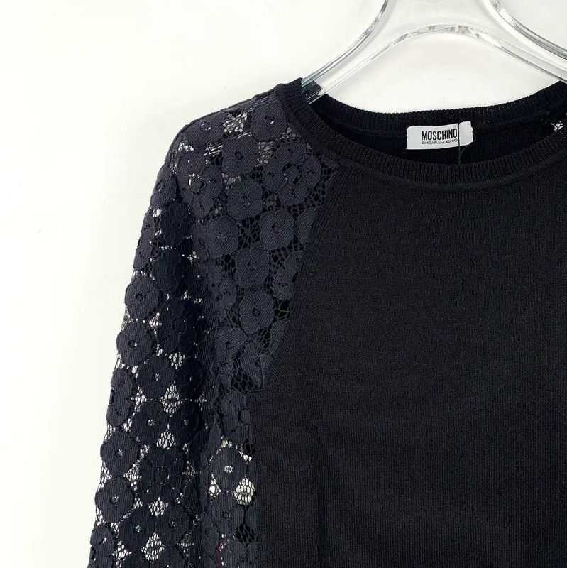 Moschino Moschino Black Cotton Ladies Sweater 0089 Size M / US 6-8 / IT 42-44 - 3 Thumbnail