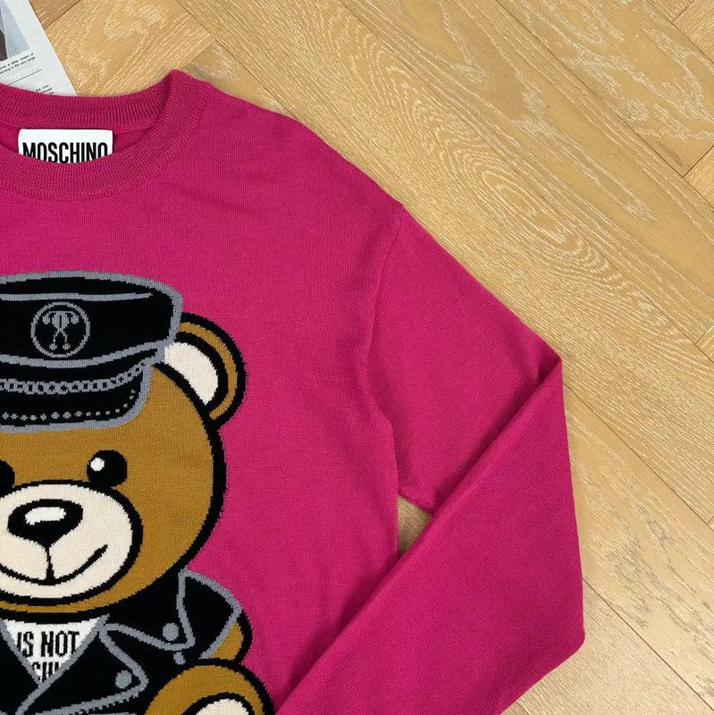Moschino Moschino Pink Bear Graphic Pullover Sweater 0089 Size M / US 6-8 / IT 42-44 - 5 Thumbnail