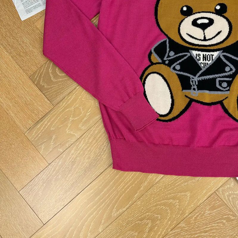 Moschino Moschino Pink Bear Graphic Pullover Sweater 0089 Size M / US 6-8 / IT 42-44 - 4 Thumbnail