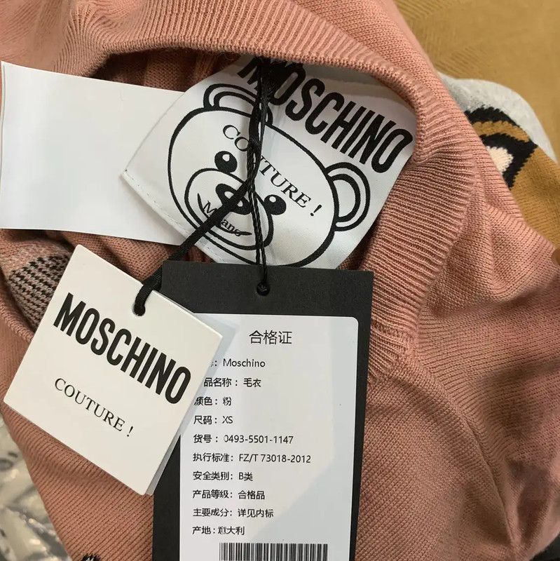 Moschino Moschino Pink Wool Blend Long Sleeve Dress 0089 Size XS / US 0-2 / IT 36-38 - 4 Thumbnail