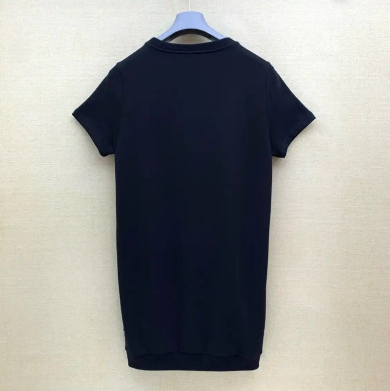 Moschino Moschino Black Cotton T-Shirt Dress for Women 0089 Size S / US 4 / IT 40 - 4 Thumbnail