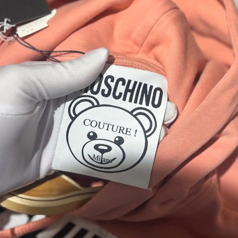 Moschino Moschino Pink Cotton Women's Hoodie 0089 Size XS / US 0-2 / IT 36-38 - 6 Thumbnail
