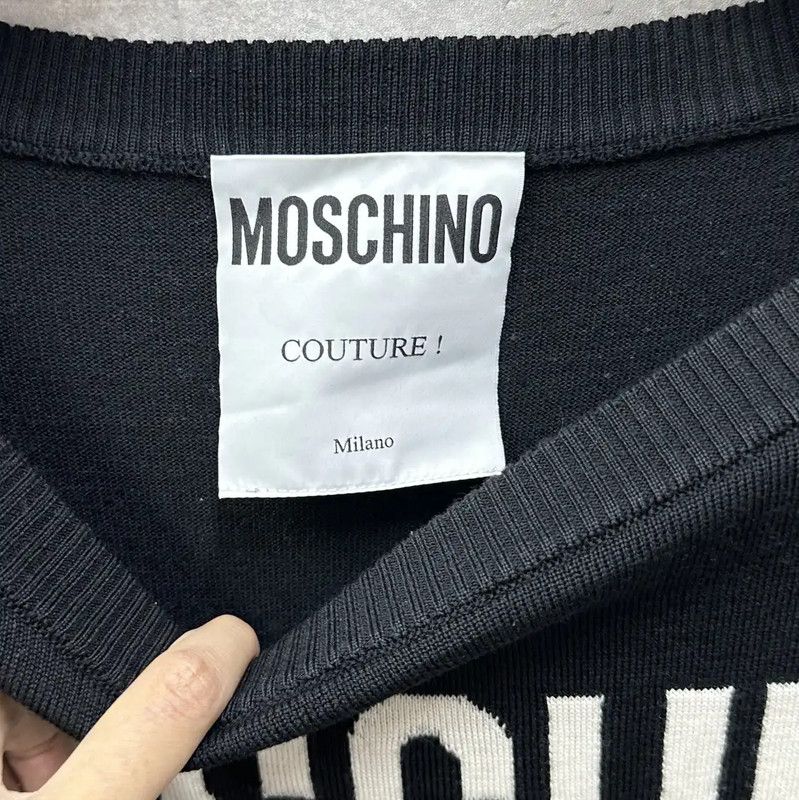 Moschino Moschino Black Cotton Women's Sweater 0089 Size S / US 4 / IT 40 - 4 Thumbnail