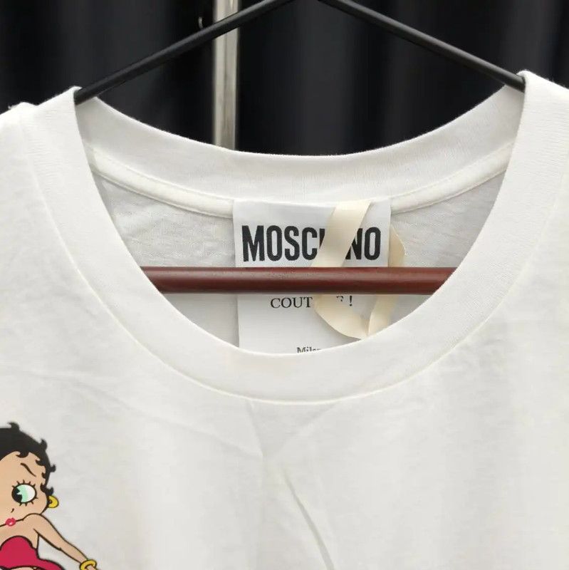 Moschino Moschino White Cotton T-Shirt with Betty Boop 0089 Size XS / US 0-2 / IT 36-38 - 4 Thumbnail