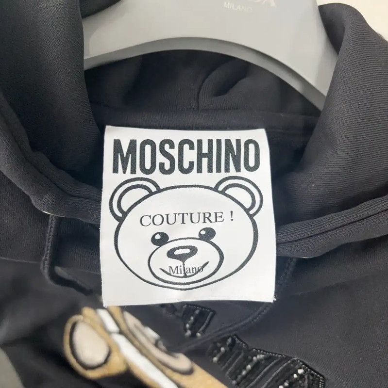 Moschino Moschino Black Hooded Sweatshirt with Teddy Bear 0089 Size S / US 4 / IT 40 - 3 Thumbnail