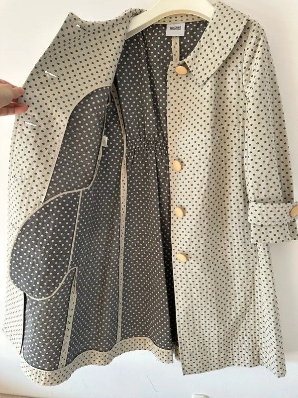 Moschino Moschino Gray Cotton Women's Coat 0089 Size L / US 10 / IT 46 - 3 Thumbnail