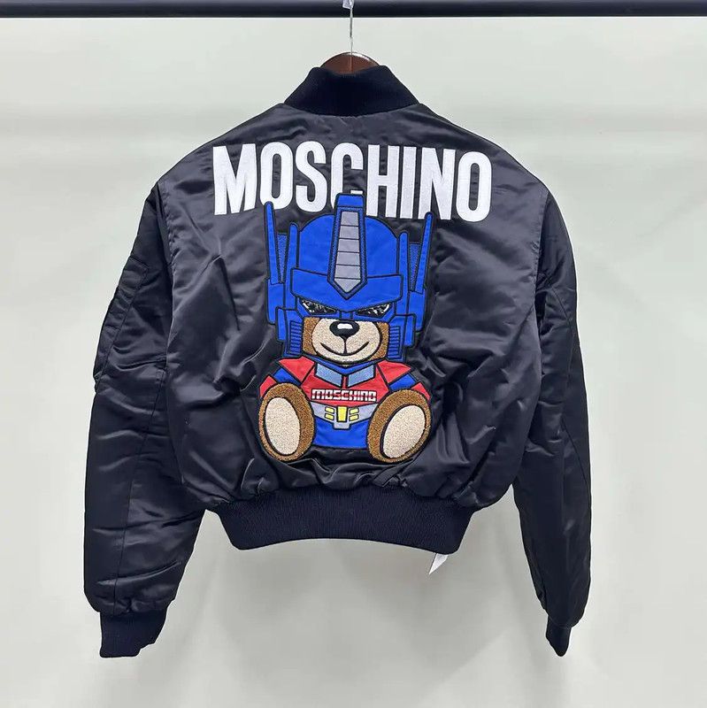 Moschino Moschino Black Women’s Bomber Jacket 0089 Size ONE SIZE - 2 Thumbnail