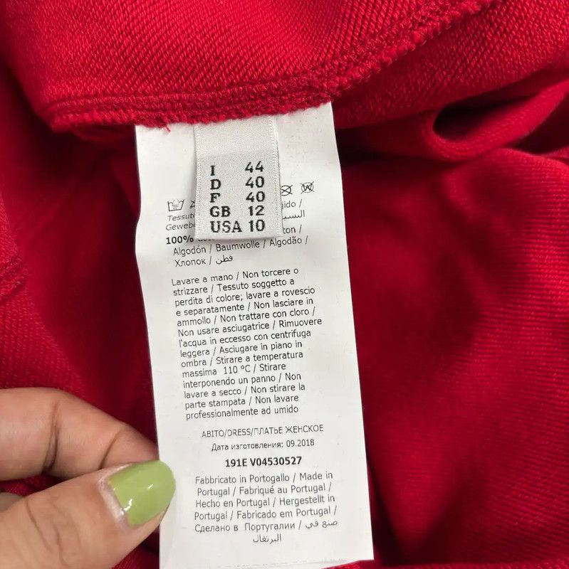 Moschino Moschino Red Cotton Women's Hoodie with Bear Design 0089 Size XXL / US 16-18 / IT 52-54 - 6 Thumbnail