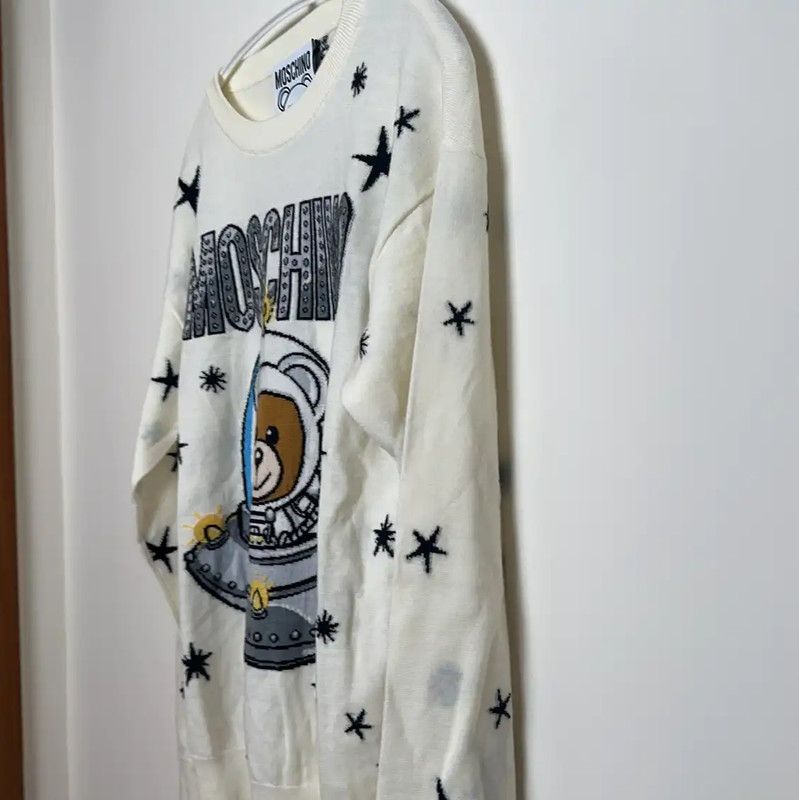 Moschino Moschino White Cotton Women's Pullover Sweatshirt 0089 Size S / US 4 / IT 40 - 3 Thumbnail