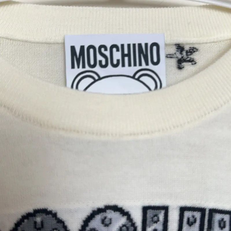 Moschino Moschino Women's White Silk Sweater 0089 Size M / US 6-8 / IT 42-44 - 6 Thumbnail
