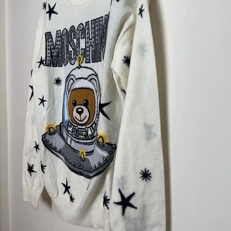 Moschino Moschino Women's White Silk Sweater 0089 Size M / US 6-8 / IT 42-44 - 3 Thumbnail