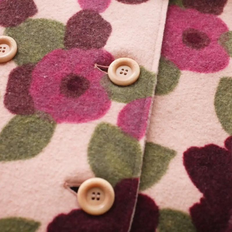 Moschino Moschino Floral Wool Coat in Multicolor 0089 Size M / US 6-8 / IT 42-44 - 8 Thumbnail