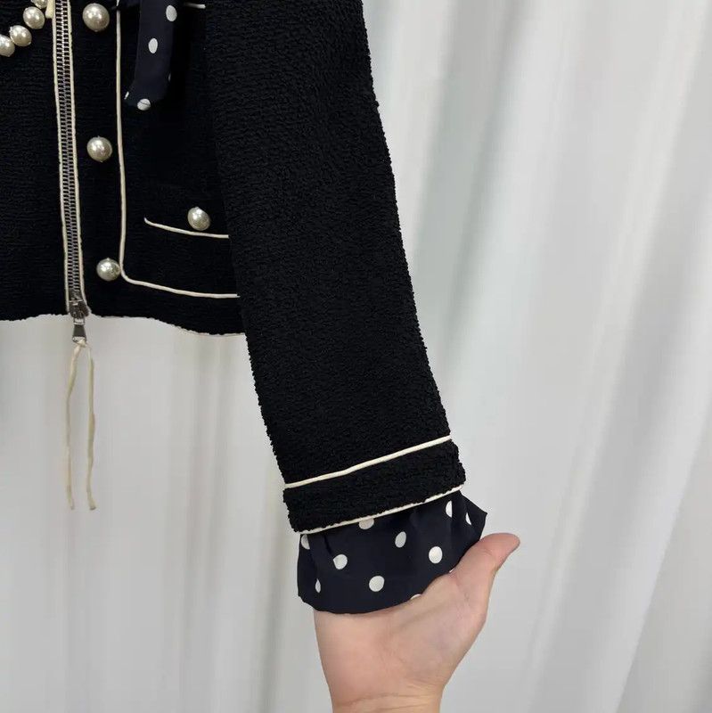 Moschino Moschino Black Wool Blend Logo Jacket 0089 Size XL / US 12-14 / IT 48-50 - 4 Thumbnail