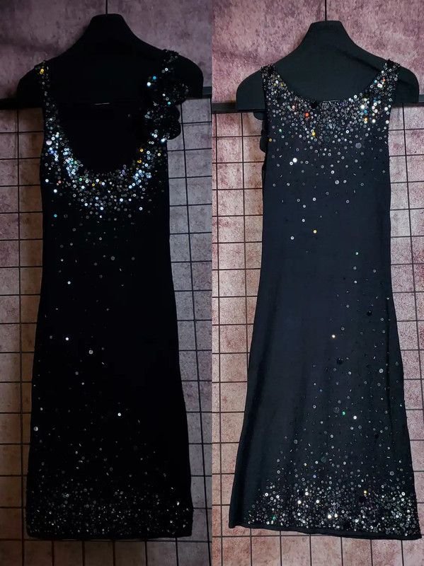 Moschino Moschino Elegant Black Sequin Embellished Dress 0089 Size S / US 4 / IT 40 - 2 Thumbnail