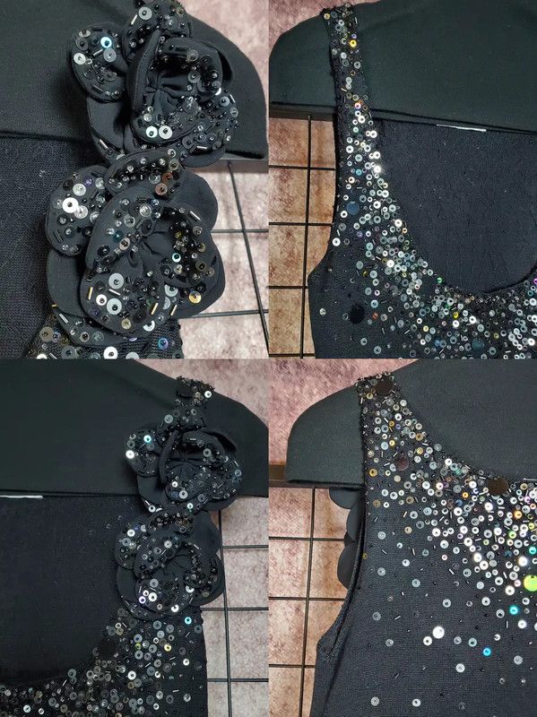 Moschino Moschino Elegant Black Sequin Embellished Dress 0089 Size S / US 4 / IT 40 - 6 Thumbnail