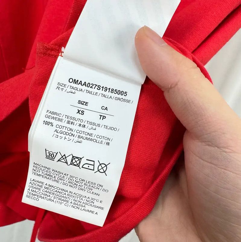 Off-White Off-White Summer Red Logo T-Shirt 0089 Size XS / US 0-2 / IT 36-38 - 7 Thumbnail