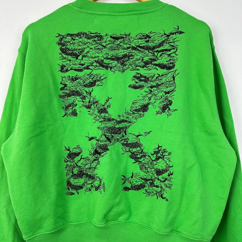 Off-White Off-White Green Cotton Women's Hoodie 0089 Size S / US 4 / IT 40 - 4 Thumbnail