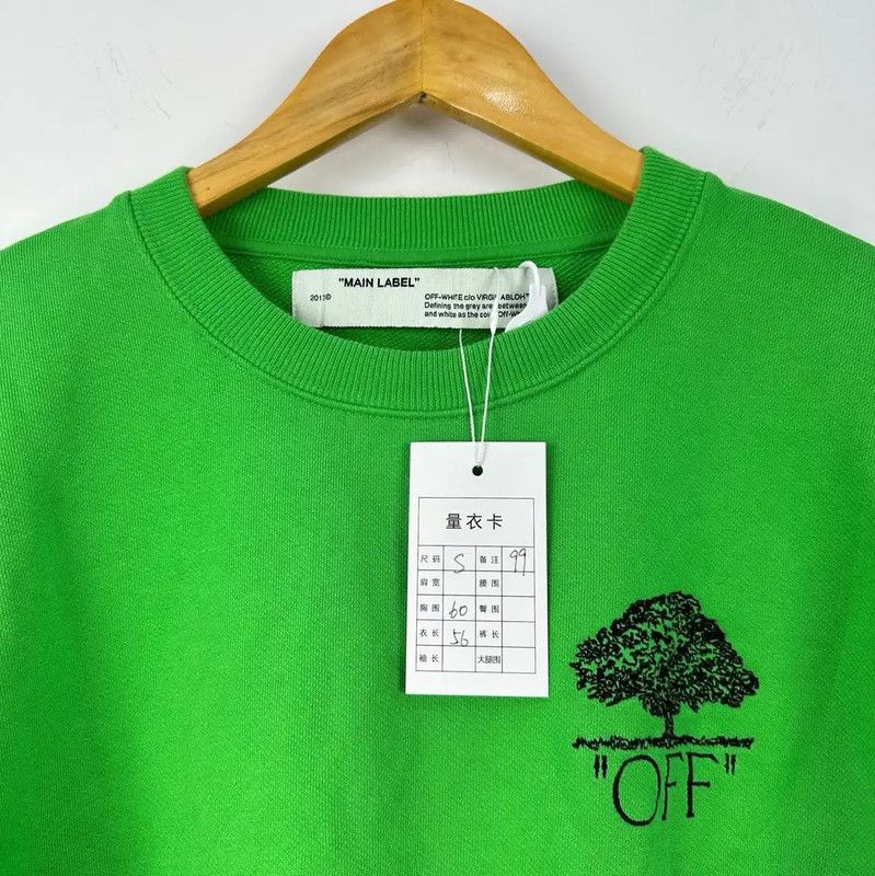 Off-White Off-White Green Cotton Women's Hoodie 0089 Size S / US 4 / IT 40 - 3 Thumbnail