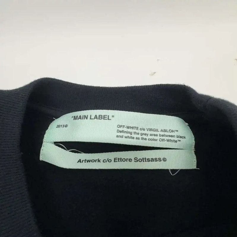 Off-White Off-White Black Cotton Sweatshirt for Women 0089 Size M / US 6-8 / IT 42-44 - 4 Thumbnail