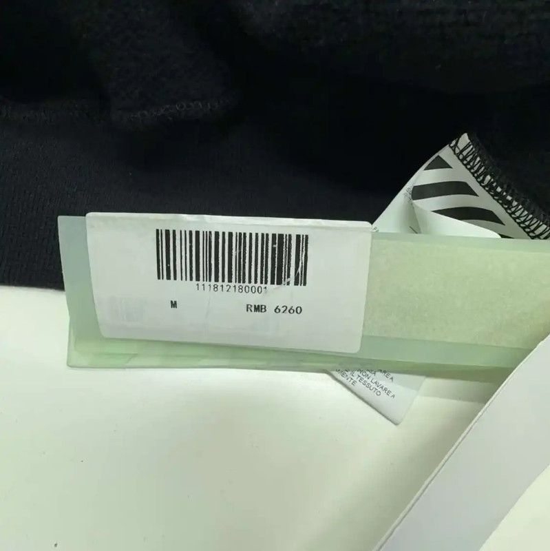 Off-White Off-White Black Cotton Sweatshirt for Women 0089 Size M / US 6-8 / IT 42-44 - 6 Thumbnail