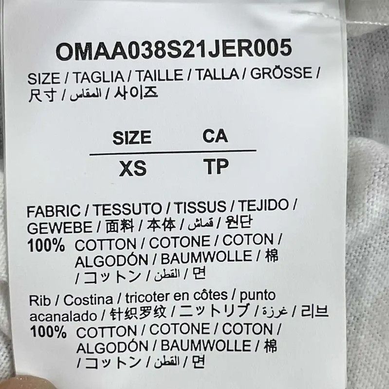 Off-White Off-White Women's XS White Cotton T-Shirt 0089 Size XS / US 0-2 / IT 36-38 - 5 Thumbnail